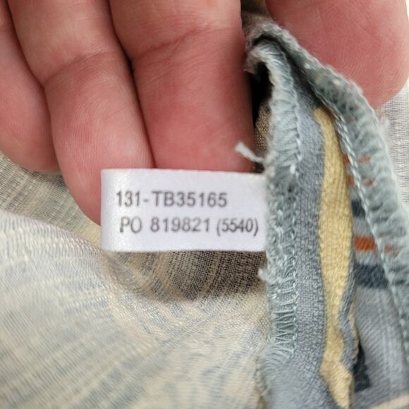 Tommy Bahama Blue-Gray Geometric Silk Shirt size Large - Picture 10 of 15